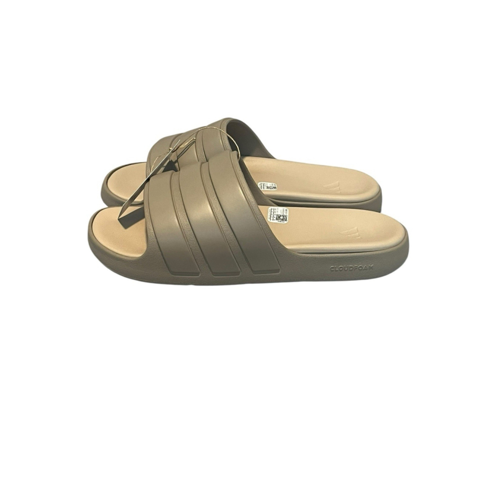 Adidas ZNSORY Slide Men's Size 8 Cloudfoam Brown 3 Stripe Sandals - Picture 3 of 9